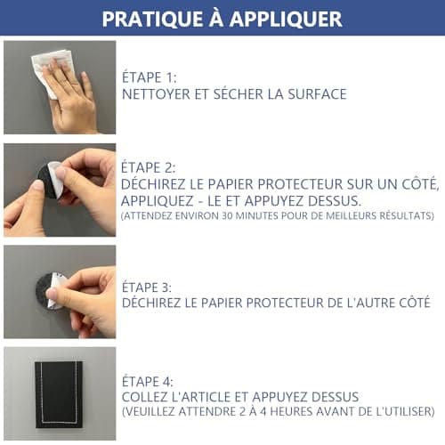 Kinoco - Autocollants Puissants pour Maison et Décoration - Adhésif Fort (20 pcs 4 cm x 3 mm cercles | 20 pcs 4 cm x 4 c