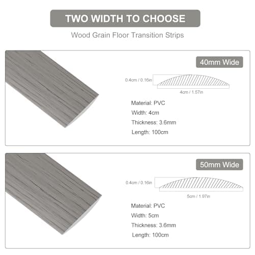Bande de Transition Autocollante Nouveau Gris 100cmx5cm PVCечен