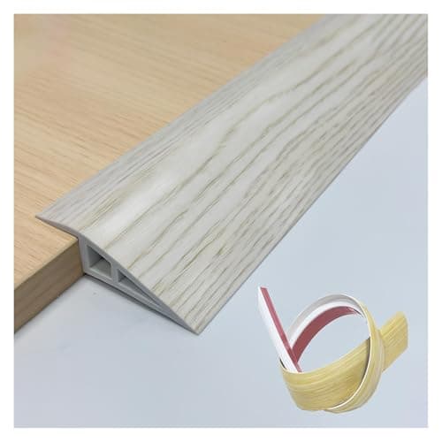 Bande de transition de sol autocollante Seuil de porte en vinyle idéal pour tapis et carrelage - Idéal pour portes et ra — Chêne Blanc