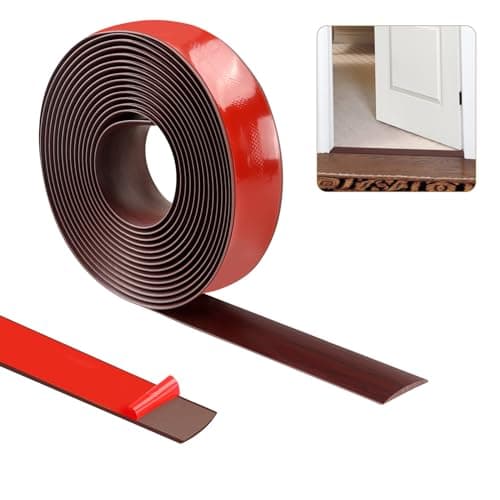 Bande de seuil 200cm×4cm auto-adhésive, garniture de porte de sol gris, idéale pour la décoration intérieure de maison — Grain de Bois de Chêne Rouge