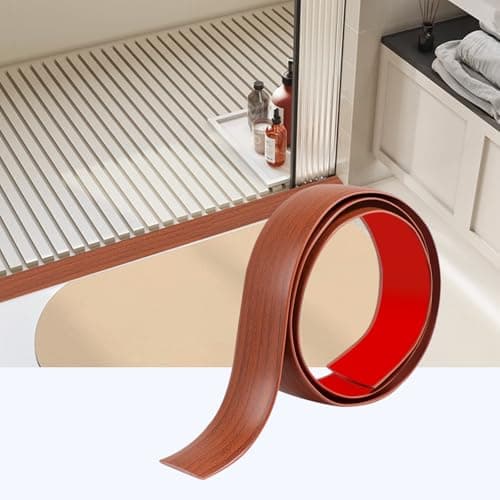 Bande de Transition Autocollante Gris Foncé + Largeur 200cm * Hauteur 4cm + Utilisateurs Professionnels + Entrées de Mag — Noyer