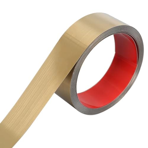 Moulure murale inoxydable autocollante dorée pour plafond - effet miroir - 2,5 cm x 6 m — 5 Cm X 6 M