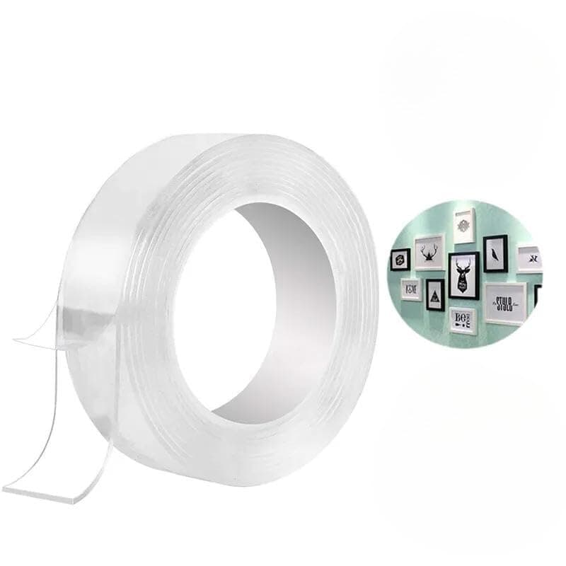 Ruban Adhésif Double Face Nano Extra Fort - Forte Adhésion - Travaux Professionnels - Cuisine - Téléphonie - 10mm x 3m x
