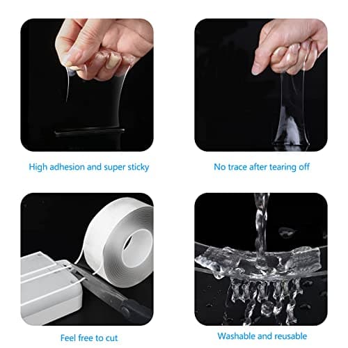 Gvolatee 3 mètres Double Face Nano Traceless Amovible Pour Tapis Voiture