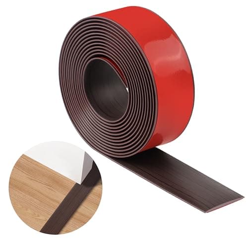 Bandes de Transition TECDW Pour Sol_auto-adhésives imperméables et résistantes usure_salon et salle de bain_usables sur — Grain de Noyer Noir