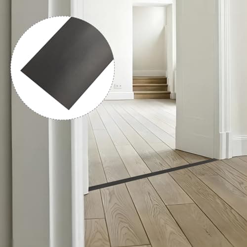 Bande de seuil Noir 1m×4cm Profil de transition sol auto-adhésif | Bébé et_disableds| Entrée et sortie de maison|Anti-gl