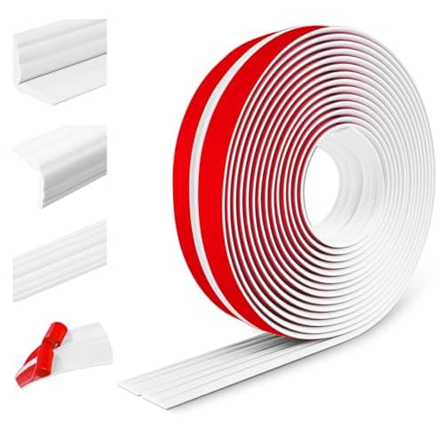 Moulure décorative PVC moulure murale adhésive protection angle souple pour mur et sol (20mm×3m, Marron)  
Moulure décor — Blanc