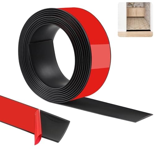 Bandes de transition PVC 200cm auto-adhésives pour sols stratifiés et moquettes — Noir