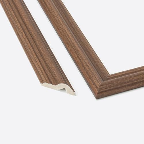Art3d lot de 6 moulures murales prédécoupées - parfait pour la décoration murale intérieure - facile à installer avec de — Noyer-style 2