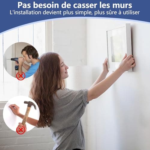Kinoco - Autocollants Puissants pour Maison et Décoration - Adhésif Fort (20 pcs 4 cm x 3 mm cercles | 20 pcs 4 cm x 4 c