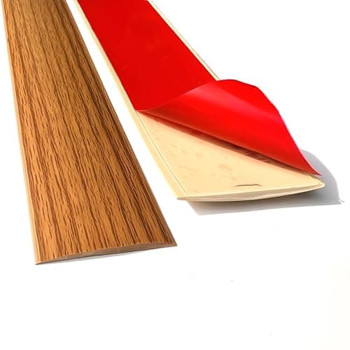 Générique Bande de Transition Autocollante en PVC Blanc 4 cm pour Carrelage Bois Stratifié Seuil de Porte — Chêne Jaune