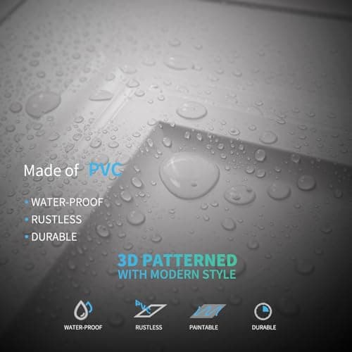 Art3d Dalles de Plafond PVC Décoratives pour Cuisine Salle de Bain, 12 Pièces 61x122 cm Couvrant 8,9 m², Blanc Résistant