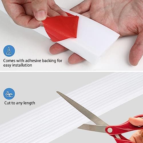 Bandes de transition jackfru 100 cm Largeur 6 cm Hauteur 2 cm - Pour bordure de tapis blanc - Améliore l'accessibilité a