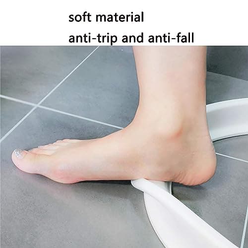 Barrière de douche 1m Blanc, joint étanche en silicone pliable 20x30mm, maintient l'eau à l'intérieur du seuil pour sall