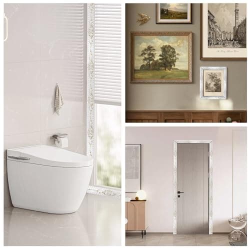 Moulure Murale Adhésive 600cm*36cm Blanc pour Décoration Intérieure Meubles Cadres de Portes Plafonds Bords de Miroir 3D