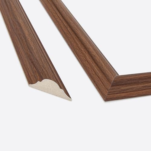 Art3d lot de 6 moulures murales prédécoupées - parfait pour la décoration murale intérieure - facile à installer avec de — Noyer-style 1