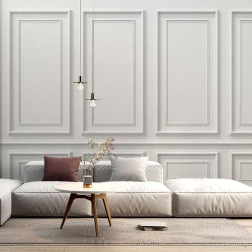 Papier peint panoramique Mur Avec Moulure pour Salon Largeur 260 cm x Hauteur 174 cm - Intérieur Chic et Modular