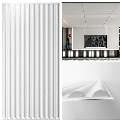 Art3d - Dalles de plafond 3D Lot de 12 Blanc pour décoration murale intérieure - 61 x 121,9 cm - Chic et modernes pour m