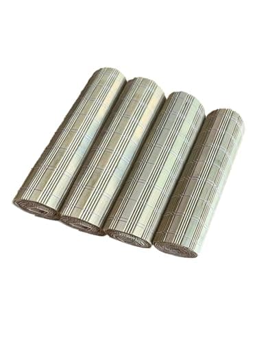 SINGULARWOOD Lot de 4 panneaux muraux en bambou pour décoration d'intérieur et traitement de plafond, revêtement mural W
