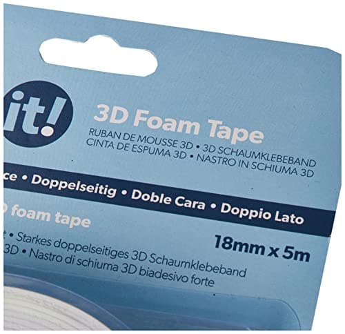 Title: Stick It! Mousse 3D Bande 5m (18mm Largeur) pour Création Articulée et Scrapbooking