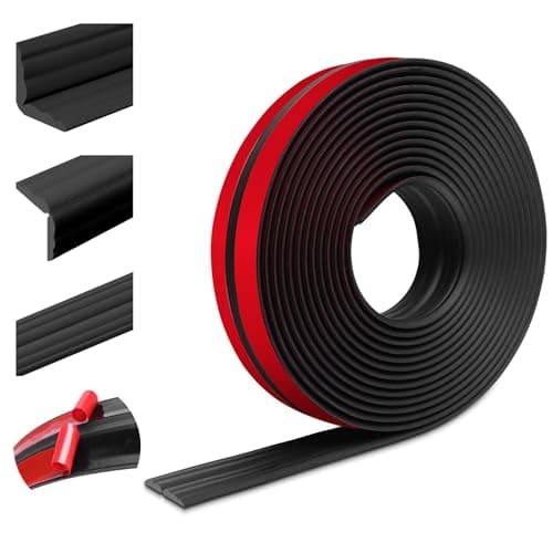 Moulure décorative PVC moulure murale adhésive protection angle souple pour mur et sol (20mm×3m, Marron)  
Moulure décor — Noir
