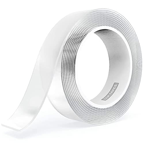 Ruban nano double face LLPT 2,5cm x 10m robuste et sans résidu pour le bureau, la maison et le magasin deco et affichage