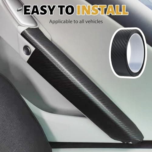 Carbon Adhésif pour VoitureProtection Seuil de Porte VoitureAutocollant Carbone 3cm x 5m pour Voiture