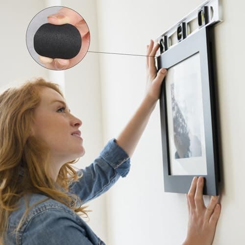 JJZGPP Puissant Adhesif Double Face Mousse Noir pour la Maison et Bureau Carrez et Rouges