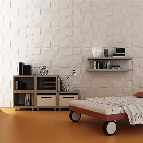 Panneaux murais décoratifs 3D en PVC imperméables et résistants au feu pour mur et plafond - Lot de 10 - Décoration inté