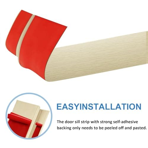 Boyifeijie Barre de Seuil Rattrapage Multiniveau Chêne Blanc 1M x 5cm Adhésif PVC Hauteur du Seuil 5mm ~ 10mm Porte Ratt
