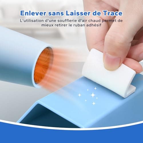 HOMMAND Adhesif Double Face Extra Fort Mousse Blanc pour Maison et Bureau, Carré et Ronde, 40 Pièces, Imperméable et Adh
