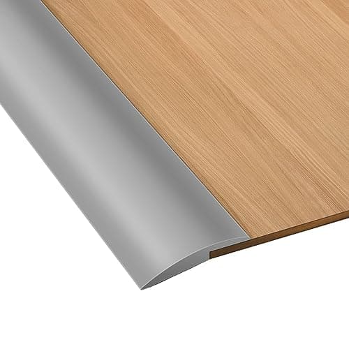 Volumoon Bande de Seuil de Porte en Caoutchouc PVC 2 Mètres (Gris) pour Pente de Seuil de 5 mm, Convient pour Tous les U