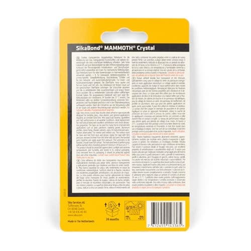 Sika - Ruban adhésif double face extra fort et transparent - Fixation rapide sans perçage - Intérieur et extérieur - Mai