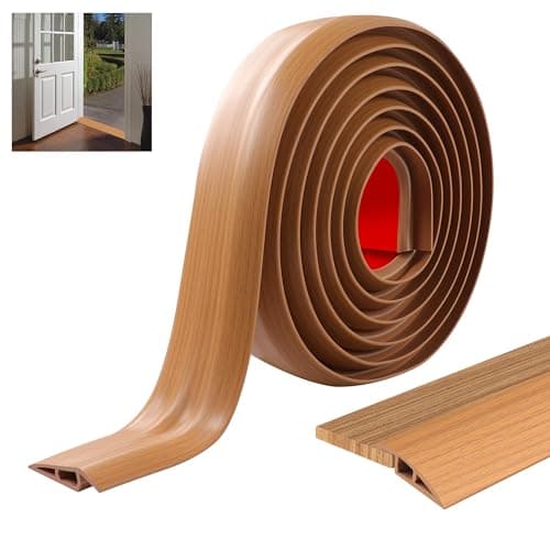 JUNART Bande de transition PVC 100cm×7cm résistante à l'usure et aux rayures pour cuisine/salle de bain - grain de bois — Grain de Bois Jaune