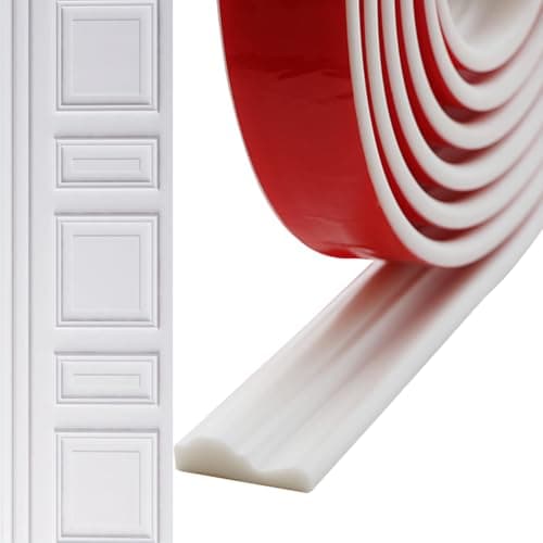 Moulure Murale Autocollante Blanc pour Carrelage, Miroir, Plafond, Sol, Panneau, Armoire (|7cm x 5)  
Moulure Adhesive G