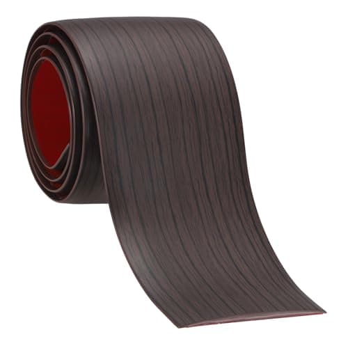PATIKIL Coupe joints de sol auto-adhésifs 2 po x 3 pi, séparateur de carreaux noirs pour moquette, convient aux portes e — noir/noyer