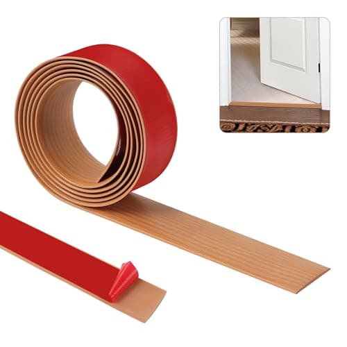 Bande de seuil auto-adhésive 200cm×4cm en grain de bois de chêne jaune, bande de séparation de porte de sol décorative a