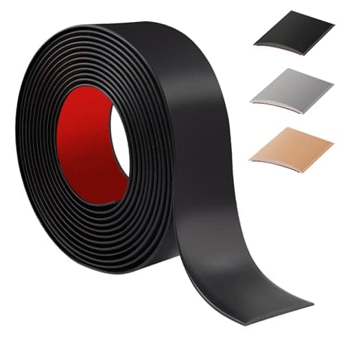 Barres De Seuil Adhesive 100cm Grey Cuisine Salon PVC Flexible — Noir