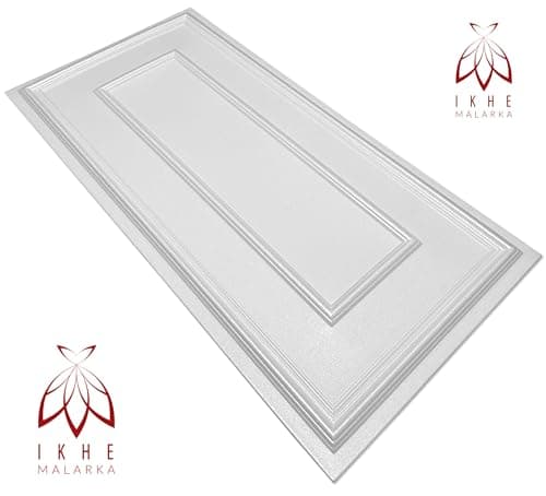 Panneaux muraux 3D XPS Blanc pour décoration intérieure - Classique cadre - 100 x 50 cm - 2 m²