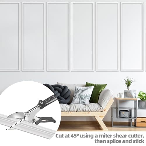 JSIWOTH Moulure Murale Autoadhésive FlexIBLE - Décoration Intérieure & Protection des Murs - Blanc(3m x 4cm)  
JSIWOTH P