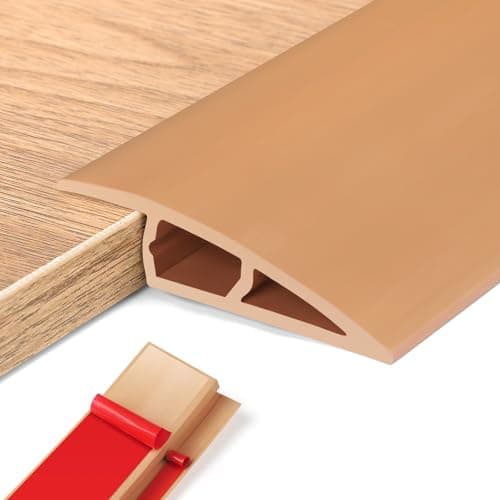 Barre de seuil adhésive PVC gris, seuil de porte réglable, hauteur 5~10mm, longueur 2m, idéal pour rattraper le niveau d — Marron