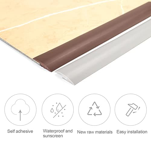 Barre De Seuil Adhesive Multiniveau 4M Gris PVC Baguette De Finition
