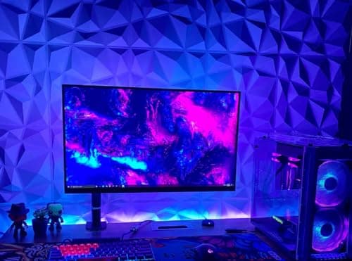 Panneaux muraux 3D texturés en diamant PVC imperméable 30x30 cm pour salle de jeux et cuisine
