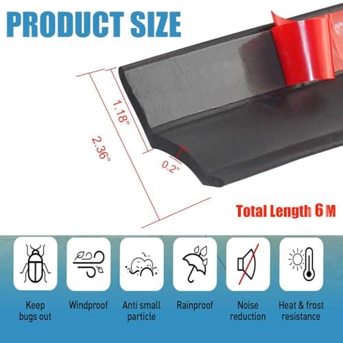 Joint de Porte de Garage YQBFTC Étanche et Durable pour Feuille de Coupe-Froid, Sécurité contre le Vent, Clous Inclus po
