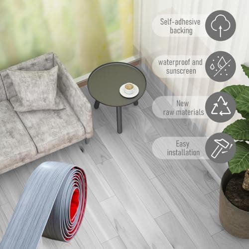 Barre de Seuil Adhésive Gris 5cm KiKiHong 2M