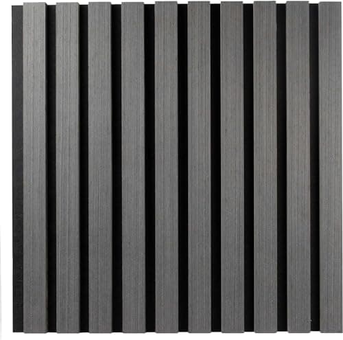 PROVISTON panneaux muraux acoustiques 3D pour salle de conférence Couleur chêne naturel Dessous en feutre 400 x 400 x 21 — Chêne Foncé