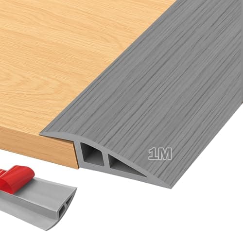 Profils autocollants de transition PVC 1 m x 5 cm — Grain de Bois Gris