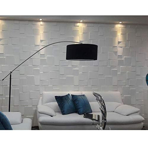 Panneaux murais décoratifs 3D en PVC imperméables et résistants au feu pour mur et plafond - Lot de 10 - Décoration inté