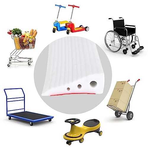 Bandes de transition jackfru 100 cm Largeur 6 cm Hauteur 2 cm - Pour bordure de tapis blanc - Améliore l'accessibilité a