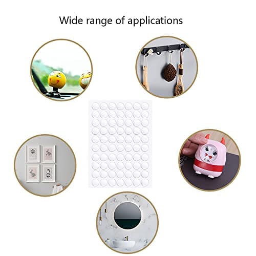 350 Pièces Ruban Double Face Transparent Rond Points Adhésifs pour Décorations de Fête et Bricolage - Idéal pour Maison